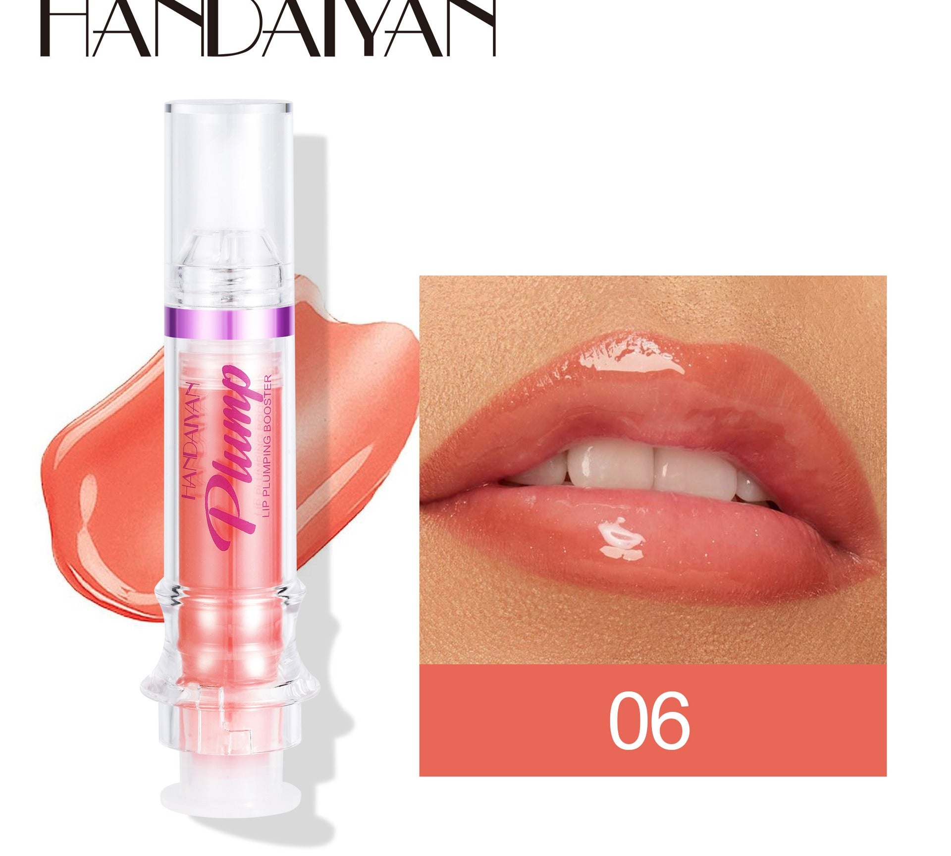 HANDAIYAN PLUMP & POUT Lip Plumping Booster Gloss, High Shine for Plumper Looking Lips,Extreme Shine Crystal Volume Lip Oil by eprolo