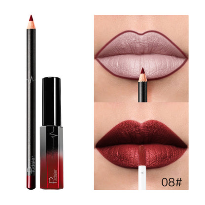 Pudaier 36 Color Matte Lip Gloss Lip Liner Matte Matte Lip Glaze Lipstick Pencil - Veloura