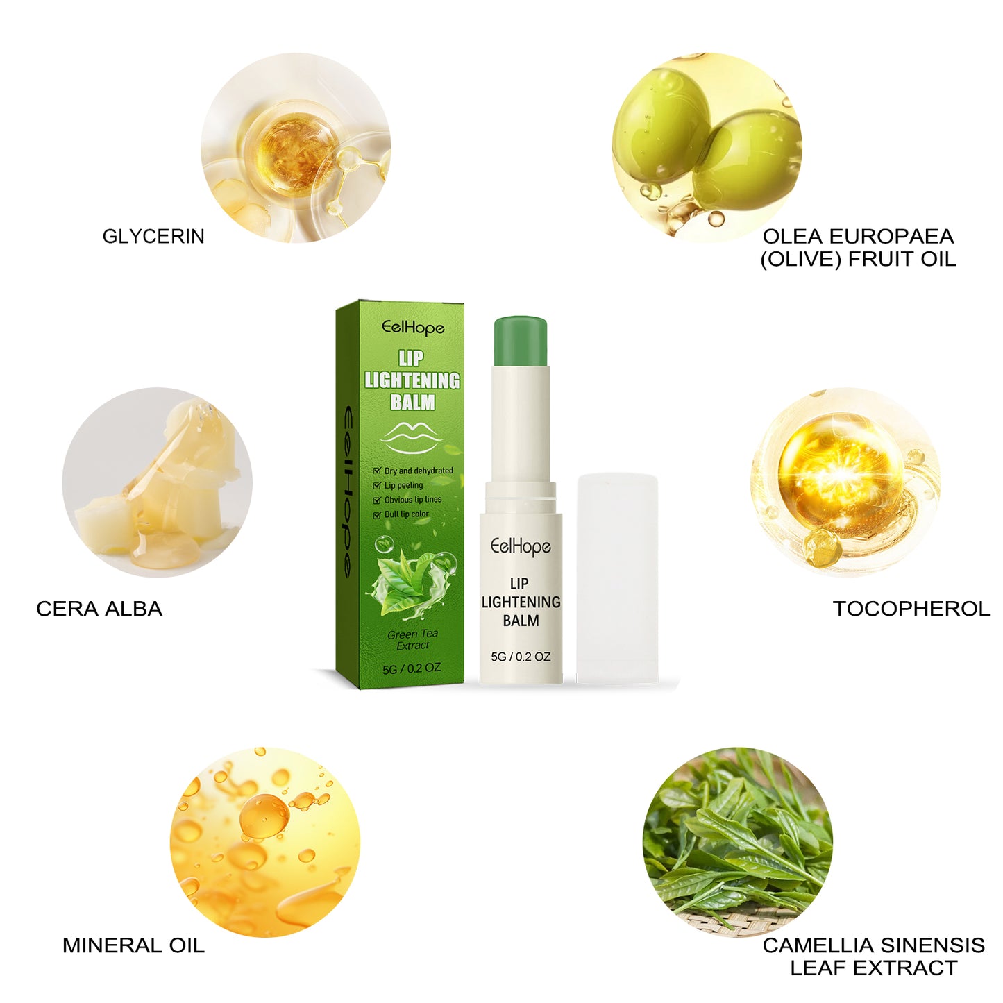 EelHope Lip Lightening Balm, It Moisturizes Fade Lip Lines To Prevent Weather-Shack Dead Skin Moisturizing Lip Care - Veloura