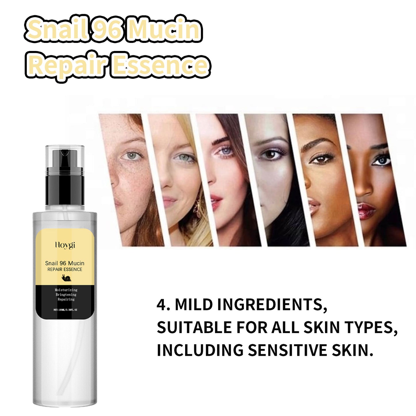 Snail 96 Mucin Repair Essence, Lightening Fine Lines And Firming Skin Moisturizing Essence by eprolo