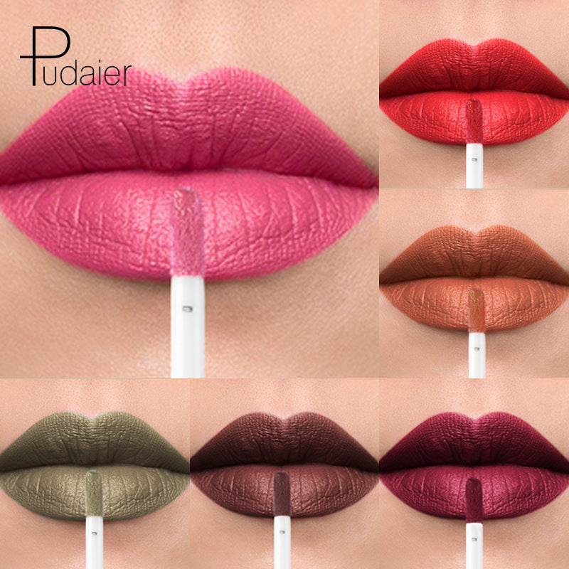 Pudaier 36 Color Matte Lip Gloss Lip Liner Matte Matte Lip Glaze Lipstick Pencil - Veloura