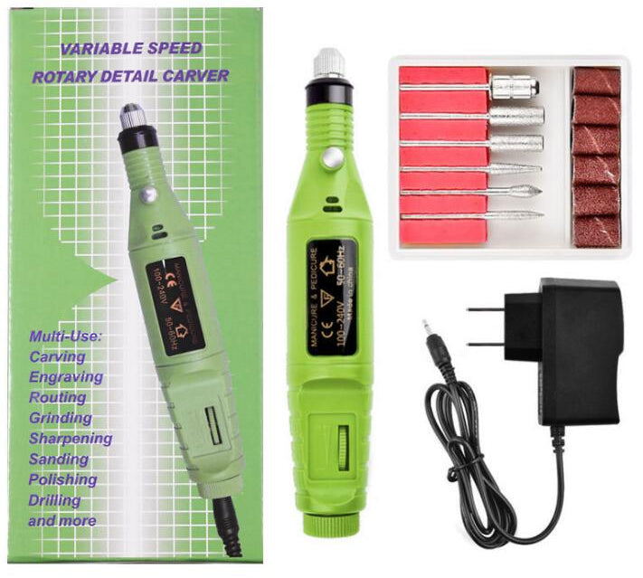 Electric Nail Drill Machine Kit Nail Gel Remove Machine Nail Art Tools Kit Pen Pedicure Nail File Sanding Bands by eprolo