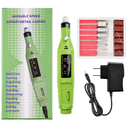 Electric Nail Drill Machine Kit Nail Gel Remove Machine Nail Art Tools Kit Pen Pedicure Nail File Sanding Bands by eprolo