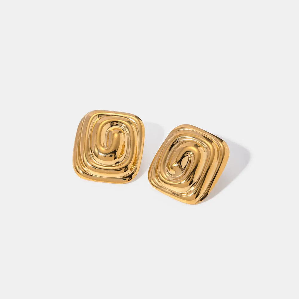 18K Gold-Plated Stud Earrings