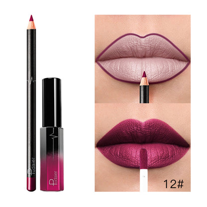 Pudaier 36 Color Matte Lip Gloss Lip Liner Matte Matte Lip Glaze Lipstick Pencil - Veloura