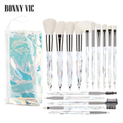 15 pcs Makeup Brushes Diamond Crystal Handle Makeup Tools Foundation Eyeshadow Brush