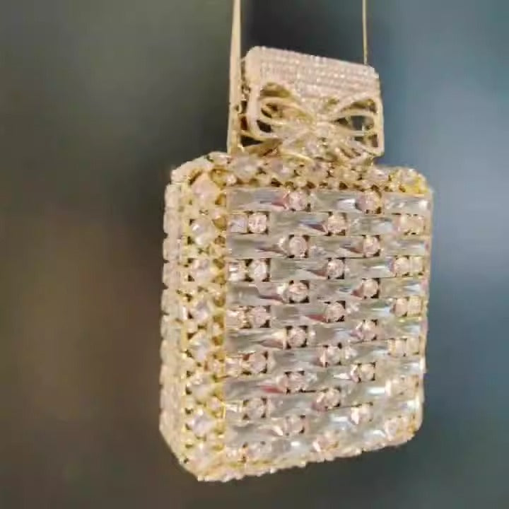 Perfume bottle with diamond hand bag Crystal Bag by eprolo