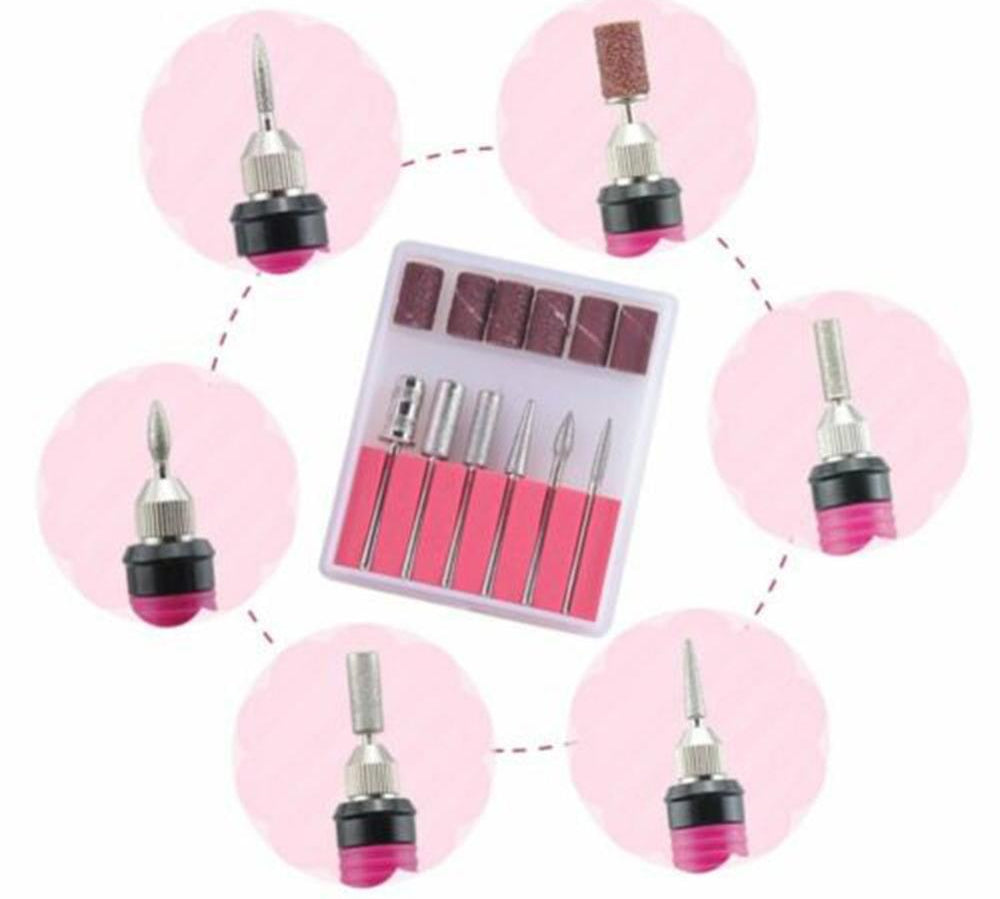Electric Nail Drill Machine Kit Nail Gel Remove Machine Nail Art Tools Kit Pen Pedicure Nail File Sanding Bands by eprolo