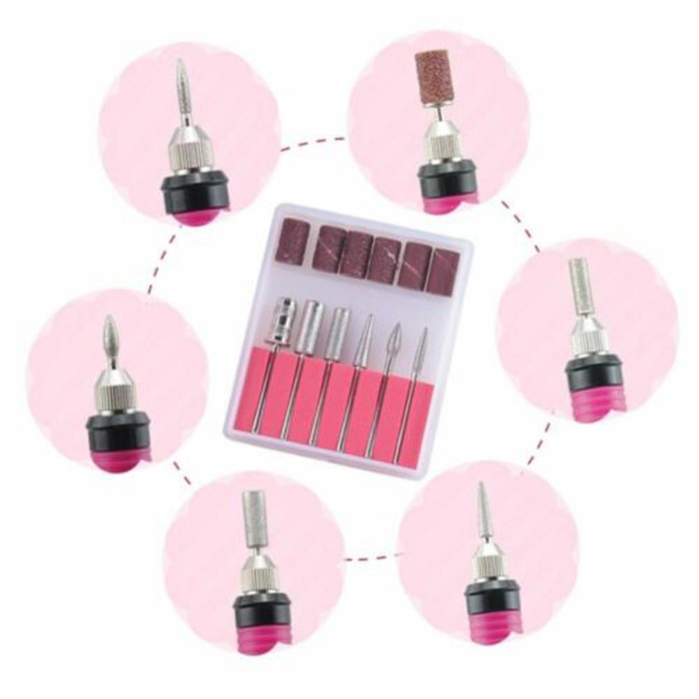 Electric Nail Drill Machine Kit Nail Gel Remove Machine Nail Art Tools Kit Pen Pedicure Nail File Sanding Bands by eprolo