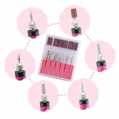 Electric Nail Drill Machine Kit Nail Gel Remove Machine Nail Art Tools Kit Pen Pedicure Nail File Sanding Bands by eprolo