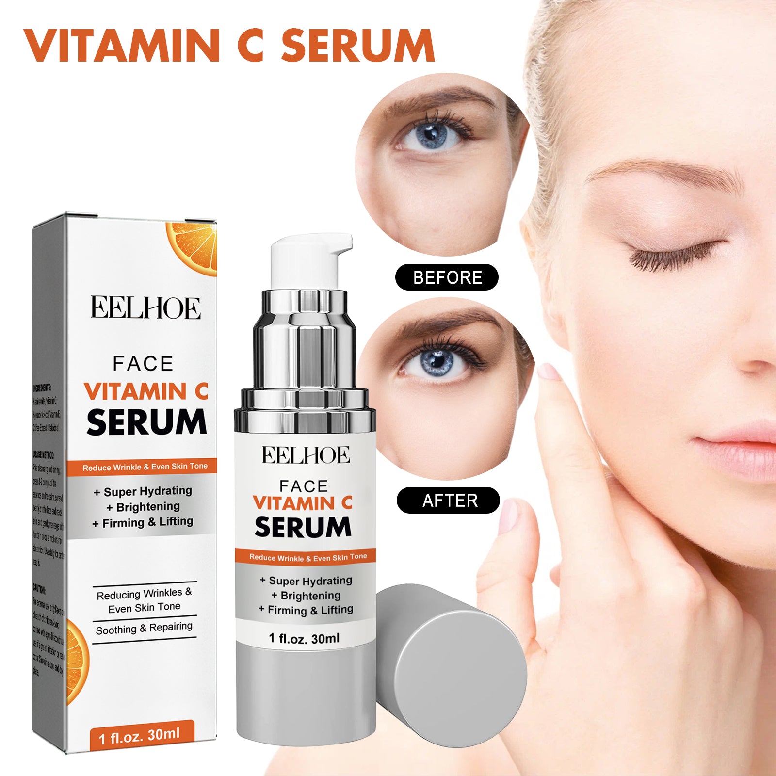 Vitamin C Serum, Firming Hydrating Whitening And Anti-Wrinkle Serum by eprolo