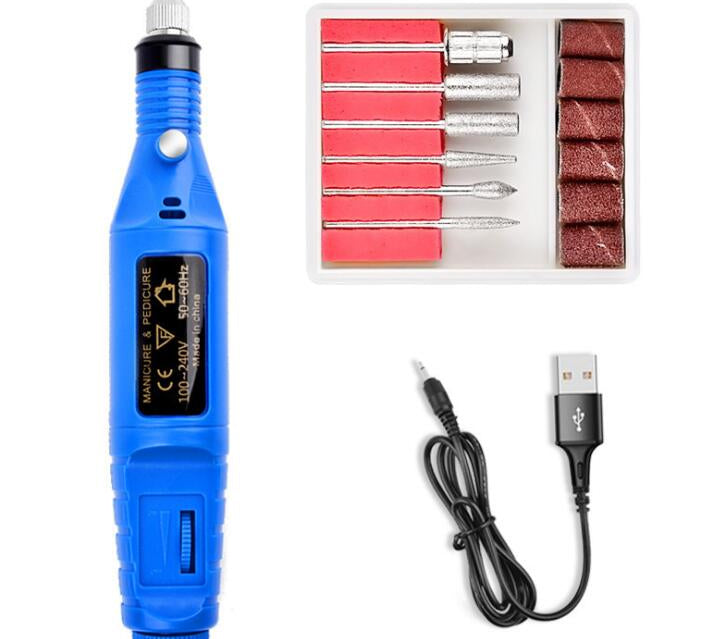 Electric Nail Drill Machine Kit Nail Gel Remove Machine Nail Art Tools Kit Pen Pedicure Nail File Sanding Bands by eprolo