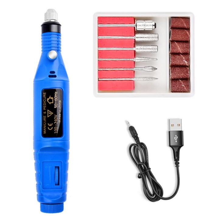 Electric Nail Drill Machine Kit Nail Gel Remove Machine Nail Art Tools Kit Pen Pedicure Nail File Sanding Bands by eprolo