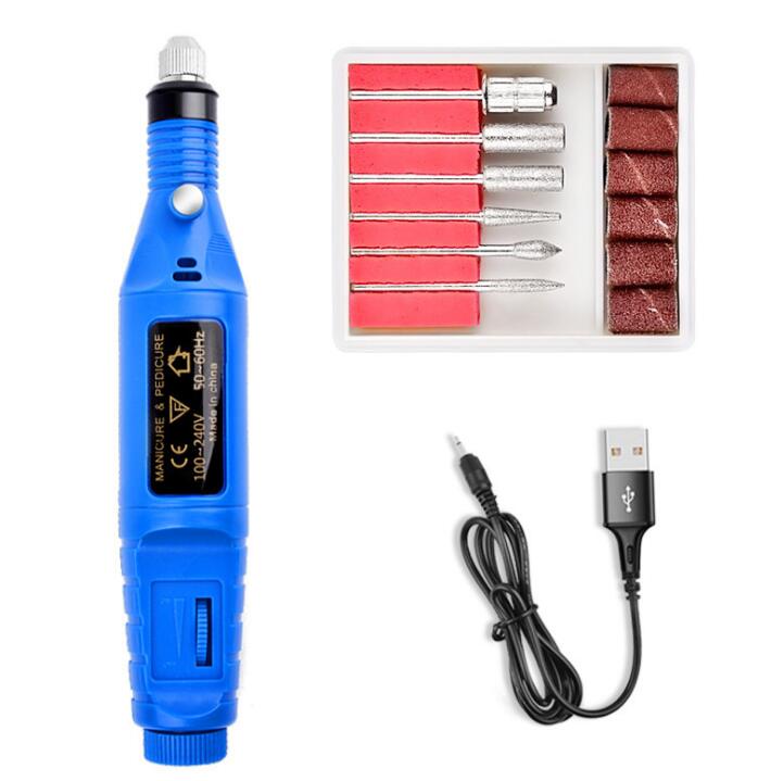 Electric Nail Drill Machine Kit Nail Gel Remove Machine Nail Art Tools Kit Pen Pedicure Nail File Sanding Bands by eprolo