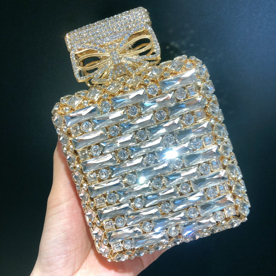 Perfume bottle with diamond hand bag Crystal Bag by eprolo