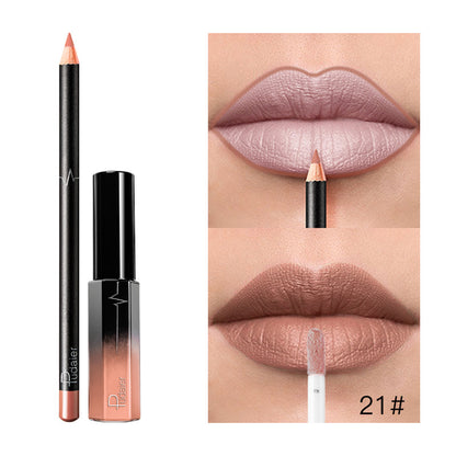 Pudaier 36 Color Matte Lip Gloss Lip Liner Matte Matte Lip Glaze Lipstick Pencil - Veloura
