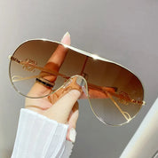 One-Piece Metal Sport Sunglasses