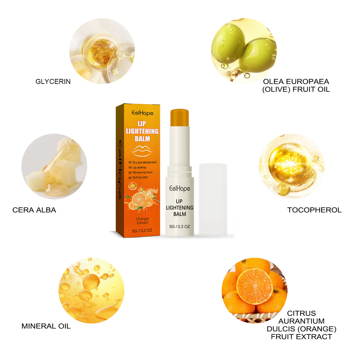 EelHope Lip Lightening Balm, It Moisturizes Fade Lip Lines To Prevent Weather-Shack Dead Skin Moisturizing Lip Care - Veloura