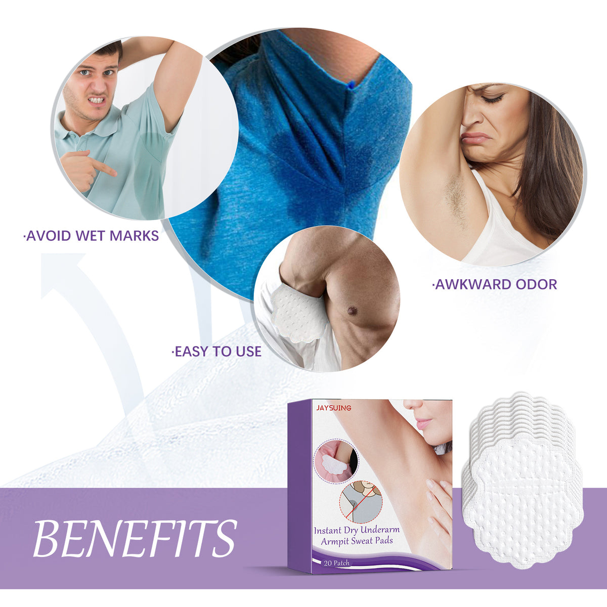 Invisible Underarm Sweat Pads by eprolo