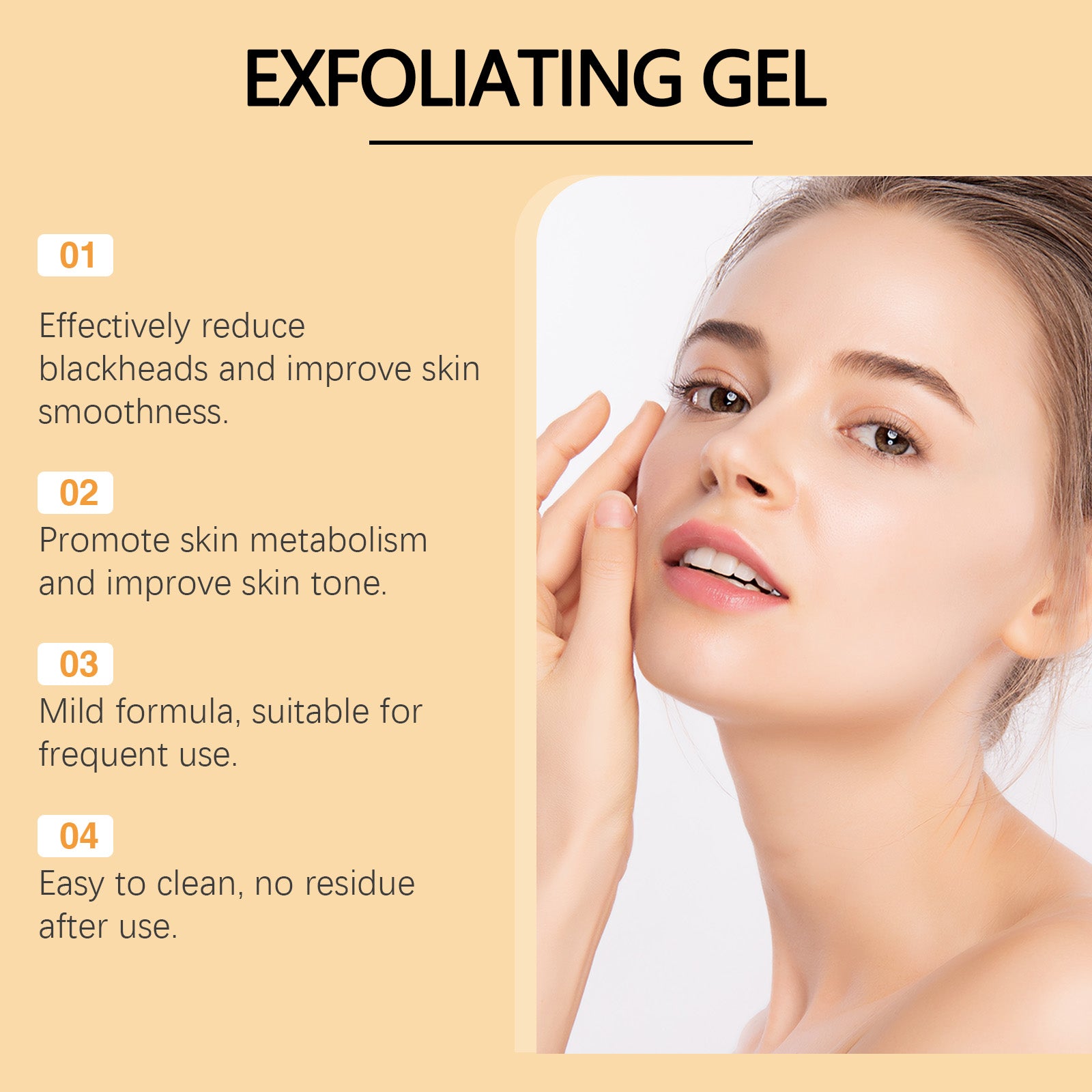 Enzymes Exfoliating Brightening Gel, Gentle Exfoliating Cleansing Gel Deeply Purifies Pores, Removes Blackheads And Brightens Skin by eprolo