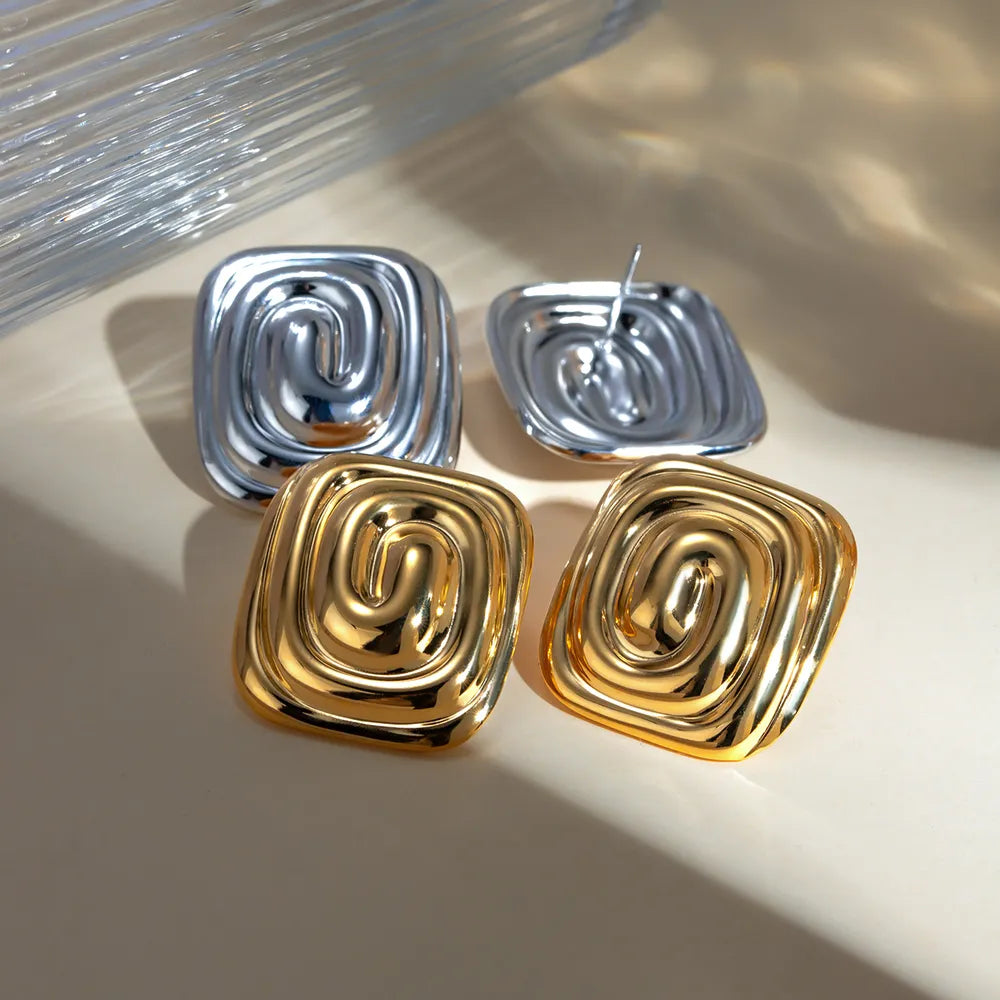 18K Gold-Plated Stud Earrings