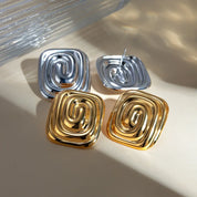 18K Gold-Plated Stud Earrings