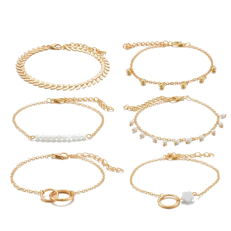 Tocona Bohemian Gold Tassel Bracelets - Veloura