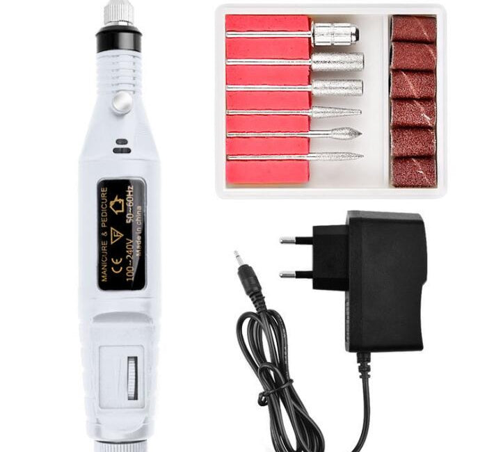 Electric Nail Drill Machine Kit Nail Gel Remove Machine Nail Art Tools Kit Pen Pedicure Nail File Sanding Bands by eprolo