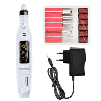 Electric Nail Drill Machine Kit Nail Gel Remove Machine Nail Art Tools Kit Pen Pedicure Nail File Sanding Bands by eprolo