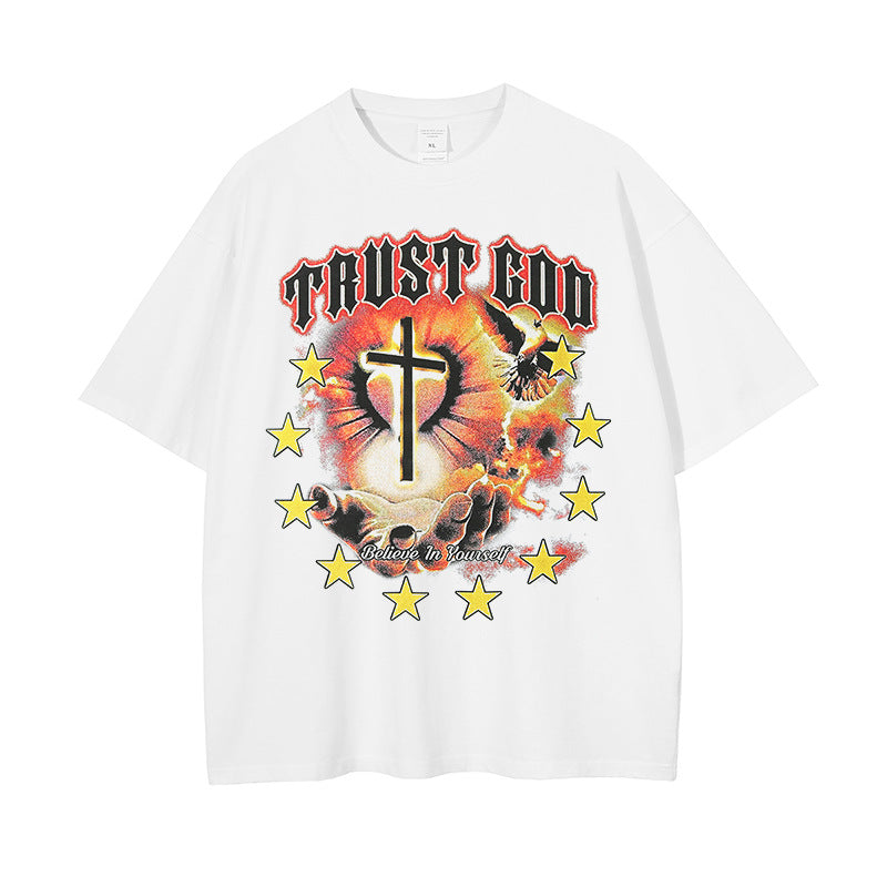 Retro Wash Print Oversized T-Shirt by eprolo