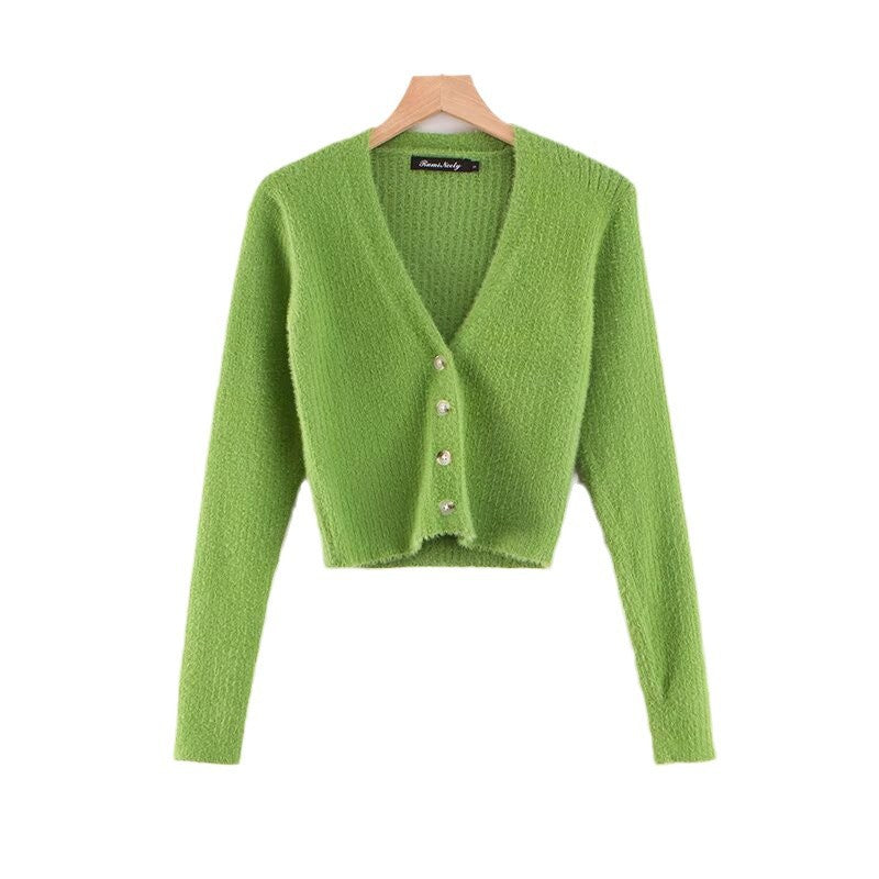 V-neck long sleeved cardigan sweater by eprolo