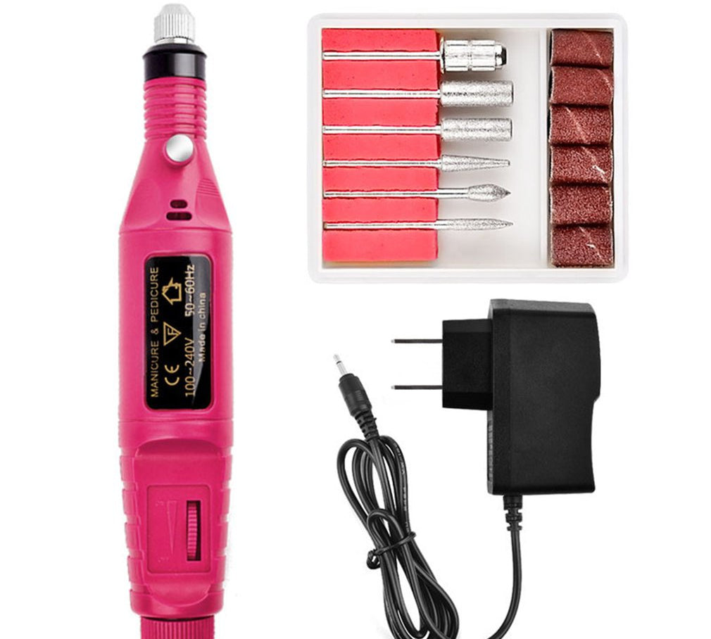 Electric Nail Drill Machine Kit Nail Gel Remove Machine Nail Art Tools Kit Pen Pedicure Nail File Sanding Bands by eprolo