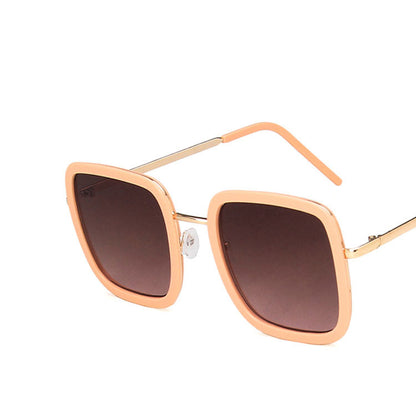 Large frame square sunglasses for ladies, elegant driving, long face sunglasses, trendy and UV protection - Veloura