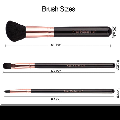 Real Perfection Makeup Brush Set 16 Pcs with 1 Eyebrow Razor Premium Synthetic Foundation Powder Concealers Eyeshadow Blush Makeup Brushes Make up Brushes Kit (Pink)
