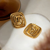18K Gold-Plated Stud Earrings