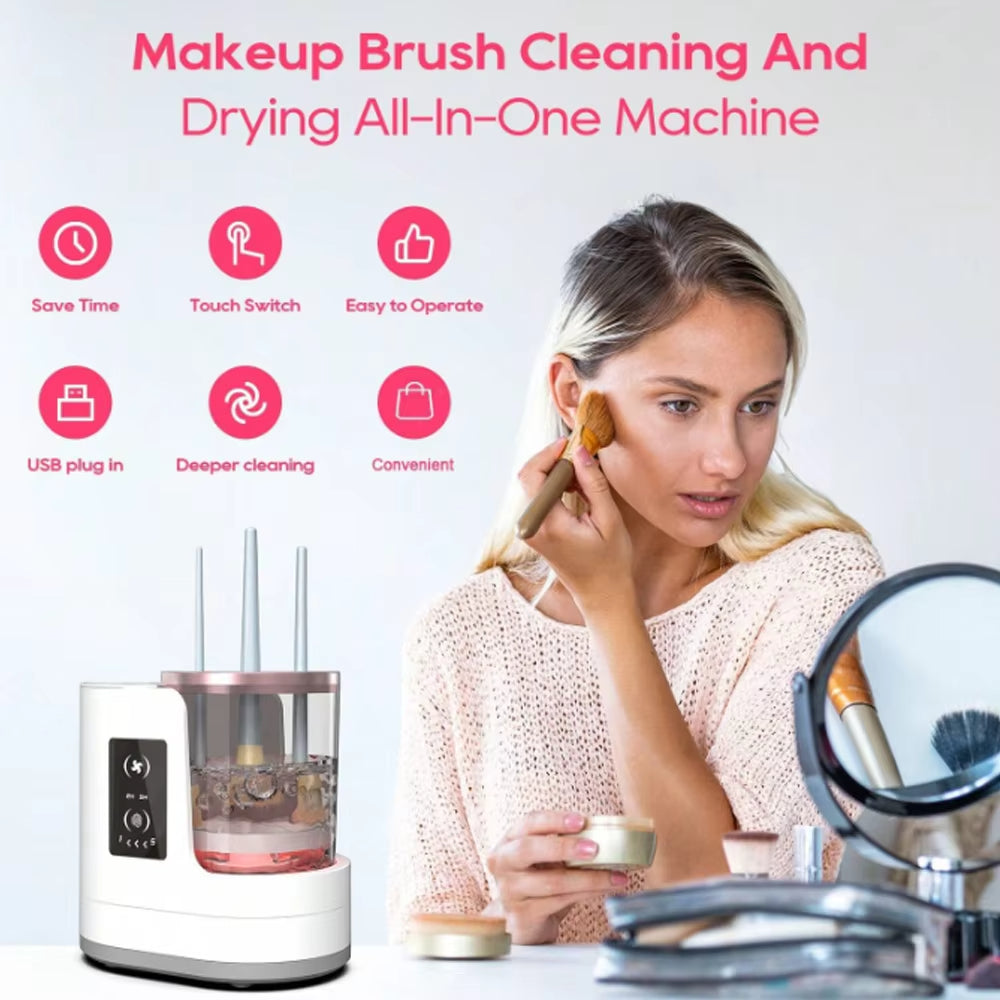 Electric Makeup Brush Cleaner Rechargeable Makeup Brushes Cleaning Tool Automatic Makeup Brush Cleaning Stand Device by eprolo