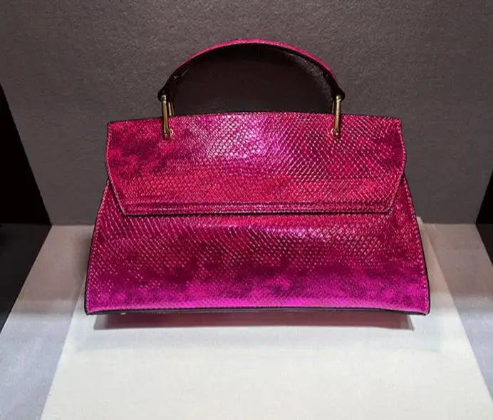 Snake Print Leather Women Bags Luxury Fashion Ladies Handbags Shoulder Crossbody Bag Portable Mother Top Handle Tote Bags - Veloura