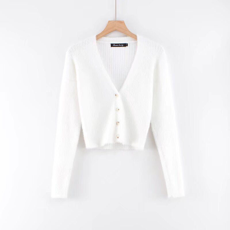 V-neck long sleeved cardigan sweater by eprolo