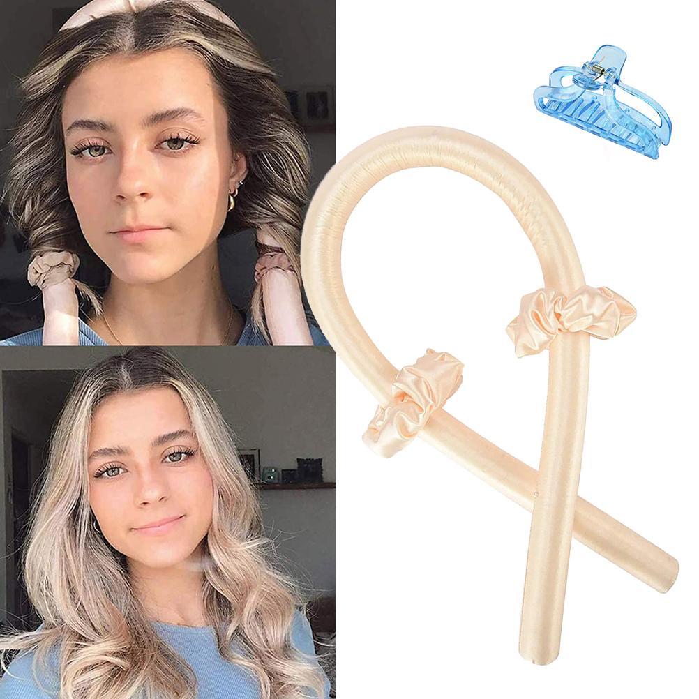Heatless Curling Rod Headband No Heat Curls Ribbon Hair Rollers Sleeping Soft Headband Hair Curlers DIY Hair Styling Tools by eprolo