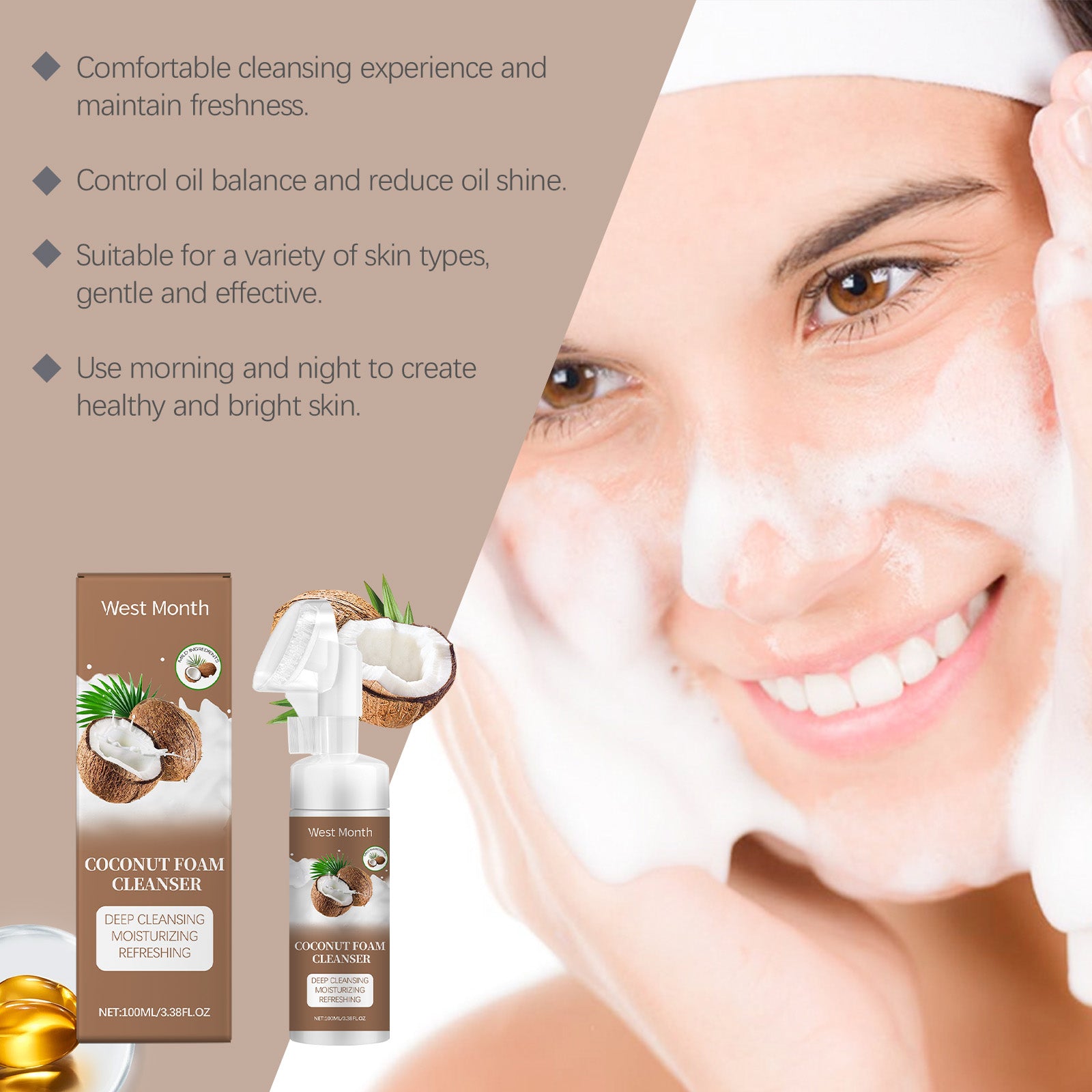 Coconut Foam Gentle Pore Cleanser by eprolo