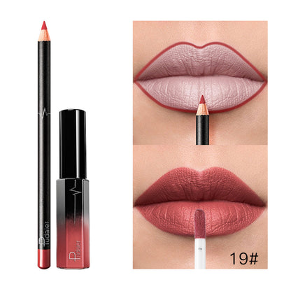Pudaier 36 Color Matte Lip Gloss Lip Liner Matte Matte Lip Glaze Lipstick Pencil - Veloura