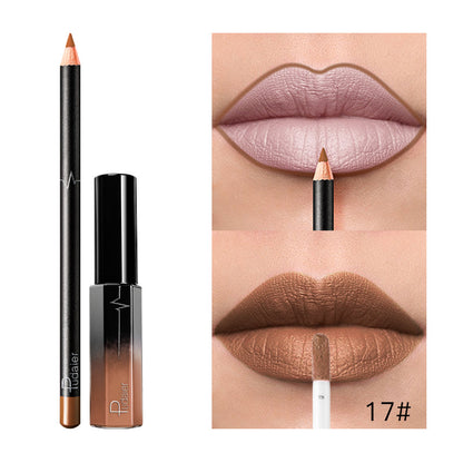 Pudaier 36 Color Matte Lip Gloss Lip Liner Matte Matte Lip Glaze Lipstick Pencil - Veloura