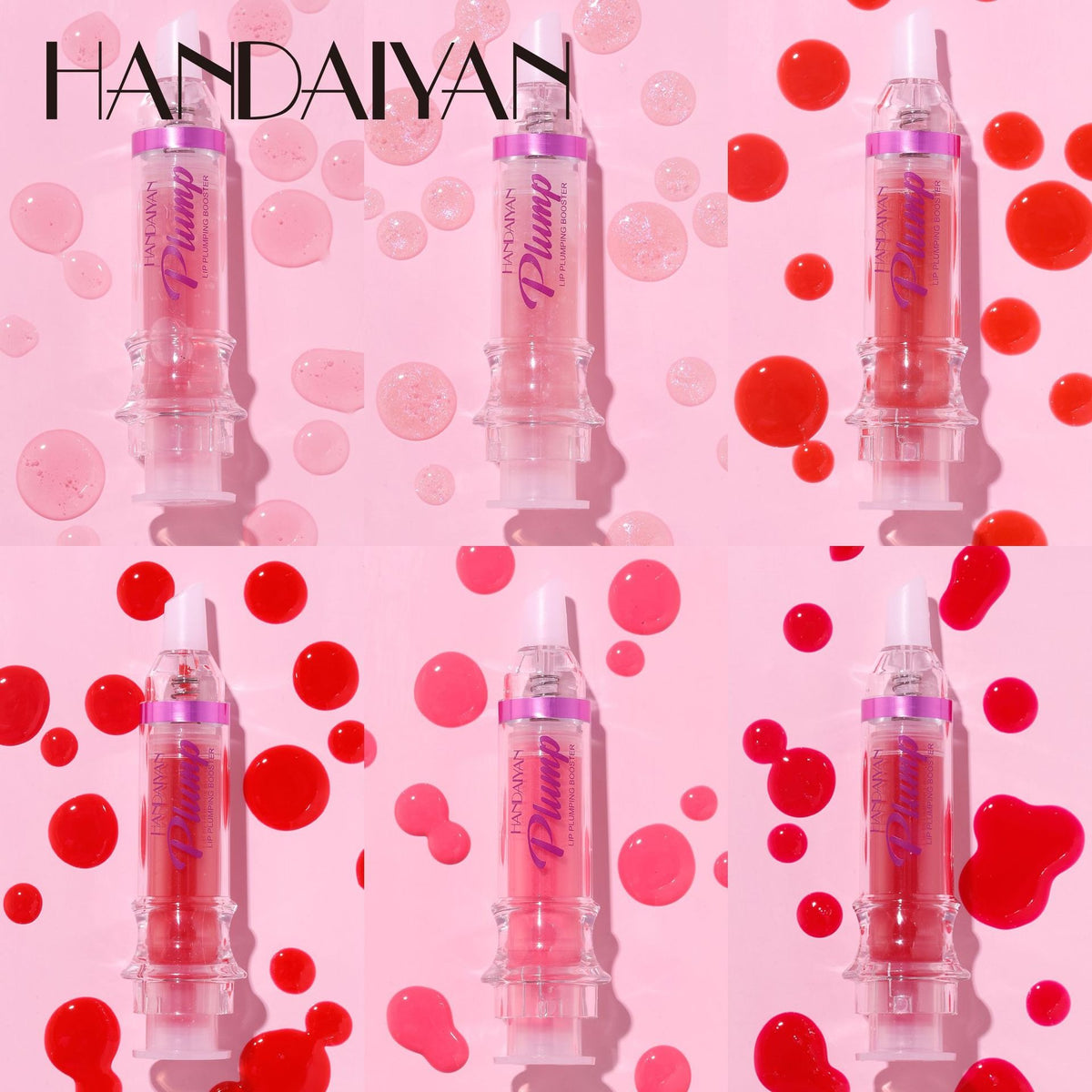 HANDAIYAN PLUMP & POUT Lip Plumping Booster Gloss, High Shine for Plumper Looking Lips,Extreme Shine Crystal Volume Lip Oil - Veloura