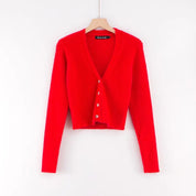 V-neck long sleeved cardigan sweater by eprolo