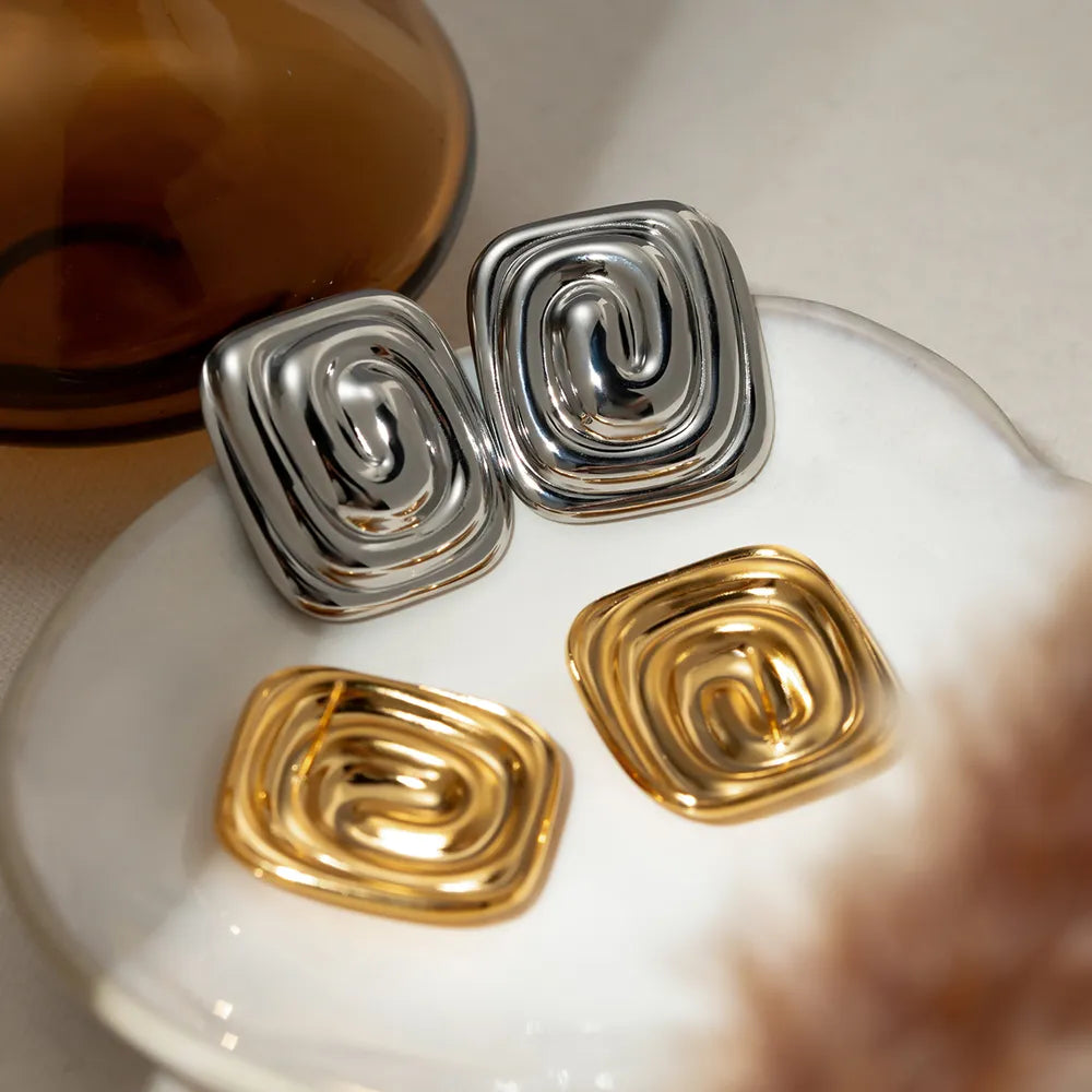 18K Gold-Plated Stud Earrings
