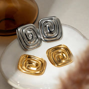 18K Gold-Plated Stud Earrings