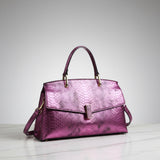 Snake Print Leather Women Bags Luxury Fashion Ladies Handbags Shoulder Crossbody Bag Portable Mother Top Handle Tote Bags