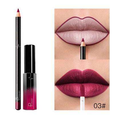 Pudaier 36 Color Matte Lip Gloss Lip Liner Matte Matte Lip Glaze Lipstick Pencil - Veloura