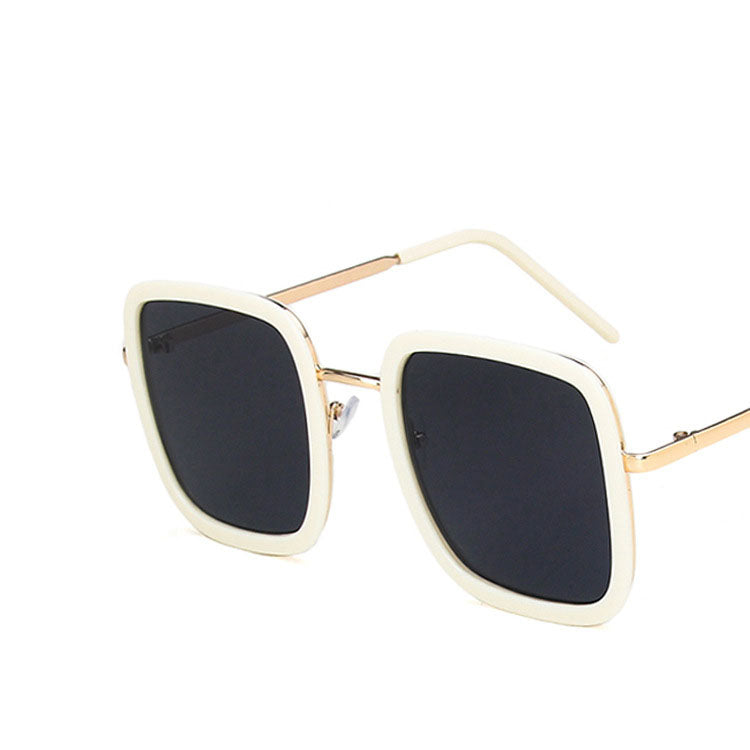 Large frame square sunglasses for ladies, elegant driving, long face sunglasses, trendy and UV protection - Veloura