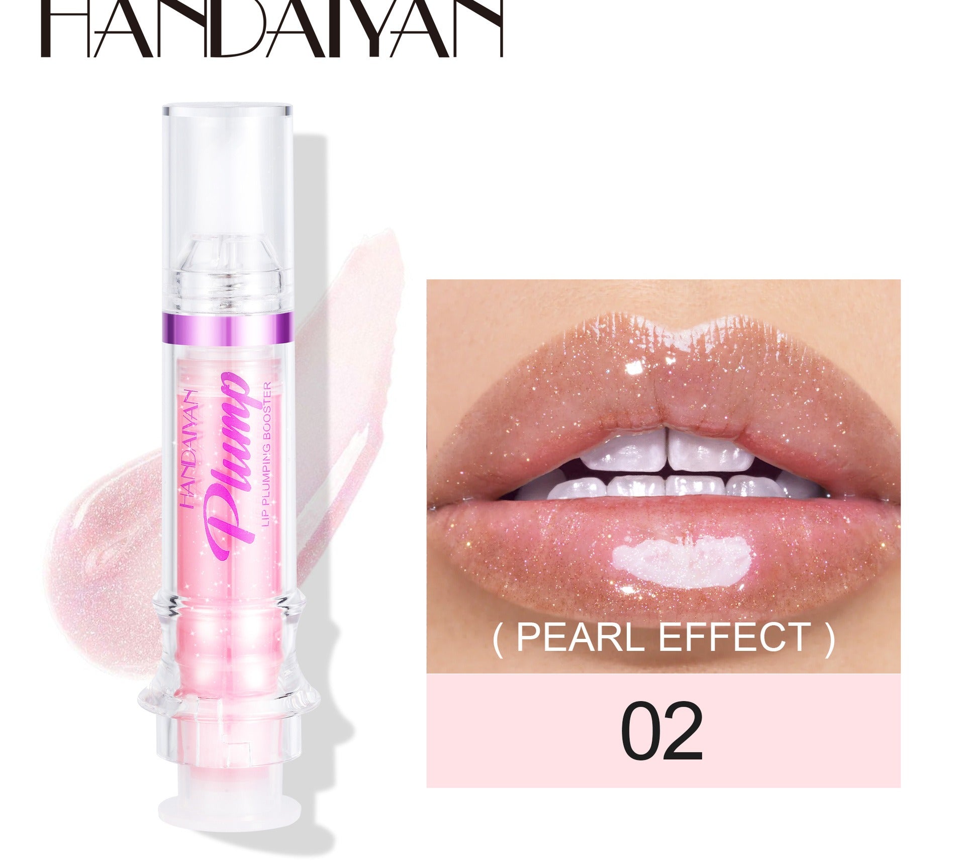 HANDAIYAN PLUMP & POUT Lip Plumping Booster Gloss, High Shine for Plumper Looking Lips,Extreme Shine Crystal Volume Lip Oil by eprolo
